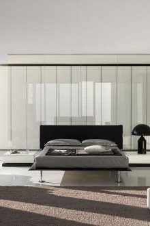 Ασπρόμαυρα έπιπλα κρεβατοκάμαρας υψηλής τεχνολογίας