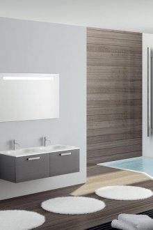 Ασπρόμαυρα έπιπλα μπάνιου υψηλής τεχνολογίας