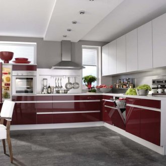 Βουργουνδιστική κουζίνα υψηλής τεχνολογίας