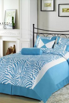 Μπλε και άσπρο υπνοδωμάτιο