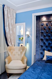 Μπλε τοίχους στην κρεβατοκάμαρα