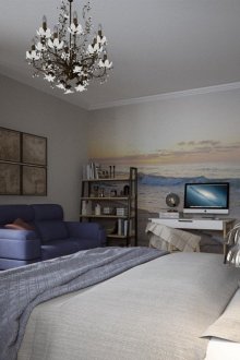 Φωτογραφία ταπετσαρία με τη θάλασσα στο υπνοδωμάτιο