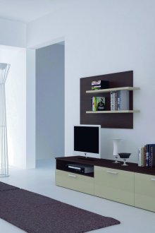 Μινιμαλιστικά μπεζ και καφέ έπιπλα.