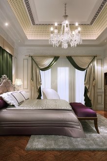 Όμορφα έπιπλα στο υπνοδωμάτιο σε κλασικό στιλ