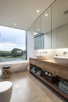 Ντουλάπι μπάνιου με ξύλινη κορυφή