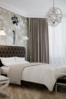 Μπεζ υφάσματα στην κρεβατοκάμαρα