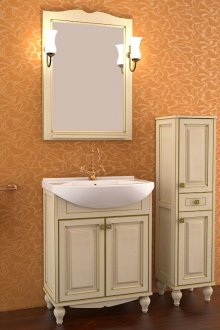 Έπιπλα μπάνιου με κρεμ τέχνης