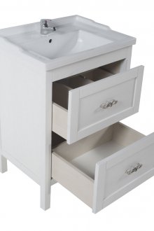 Λευκή καμπίνα τέφρας για το μπάνιο