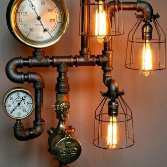 Steampunk επιτραπέζια λάμπα