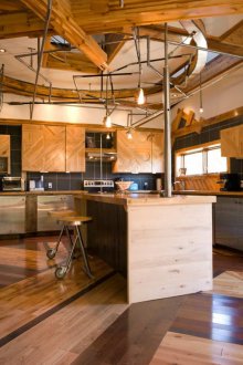 Steampunk ξύλινη κουζίνα