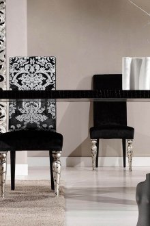 Art Nouveau Ασπρόμαυρη τραπεζαρία