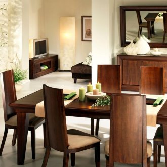 Όμορφα έπιπλα τραπεζαρίας από οξιά