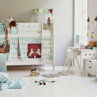 Λευκά μοντέρνα παιδικά έπιπλα βελανιδιάς