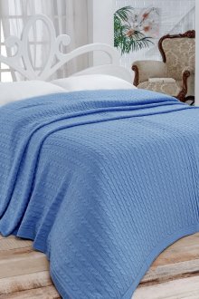 Μπλε μεγάλο πλεκτό κάλυμμα