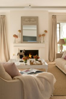 Μπεζ και ροζ καθιστικό