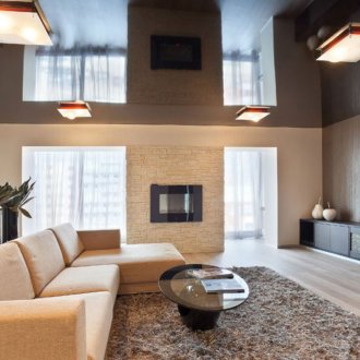 Μπεζ και μαύρο σαλόνι