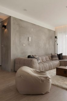 Μινιμαλιστικό μπεζ σαλόνι