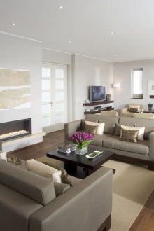 Μπεζ γκρι εσωτερικό καθιστικό