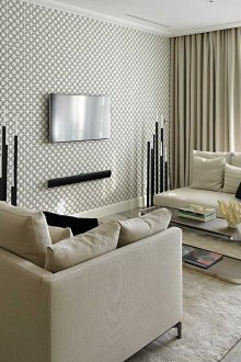 Λευκό και μπεζ σαλόνι