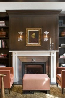 Peach πολυθρόνες σε στυλ art deco