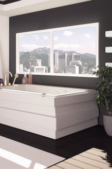 Ασπρόμαυρο μπάνιο με αξεσουάρ