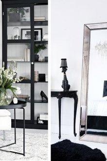 Μαύρο και άσπρο κομψό εσωτερικό