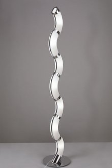 Καμπύλη λαμπτήρα δαπέδου από μέταλλο και γυαλί