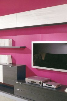 Ροζ τοίχο στο σαλόνι