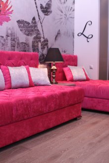 Modular ροζ έπιπλα σαλόνι