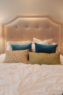Beige dan bilik tidur biru