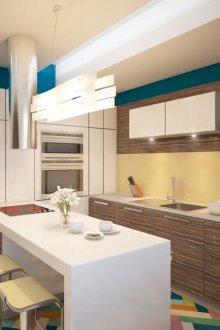 Μικρή κουζίνα με χερσόνησο