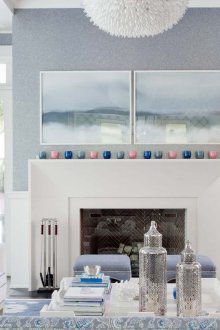 Μπλε και άσπρο σαλόνι