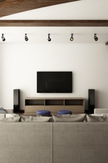 Μαύρο και άσπρο μοντέρνο εσωτερικό