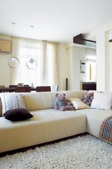 Μπεζ Καφέ Καθιστικό