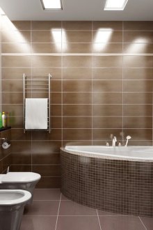 Καφέ μπεζ μπάνιο