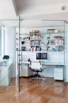 Γυάλινο χώρισμα στην περιοχή εργασίας