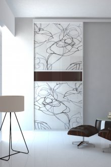 Γυάλινο χώρισμα με μοτίβο