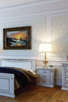 Λευκά έπιπλα υπνοδωματίου από κεράσι