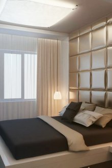 Μπεζ, καφέ και λευκά χρώματα στο υπνοδωμάτιο.