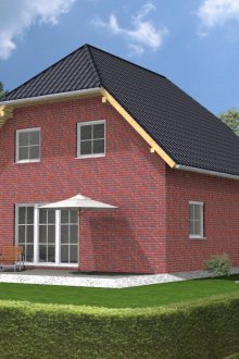 Διώροφο σπίτι με στέγη ισχίου