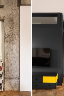 Ασπρόμαυροι διάδρομοι με έγχρωμους τόνους