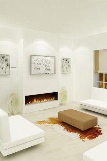 Γυάλινα χωρίσματα σε φωτεινό εσωτερικό χώρο