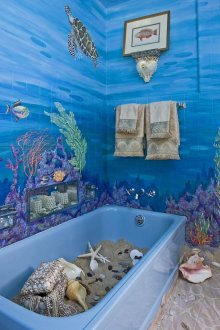 Μπάνιο με θαλάσσια διακόσμηση