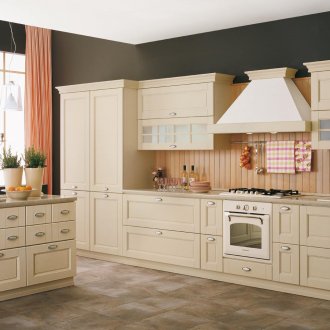 Μπεζ έπιπλα στην κουζίνα