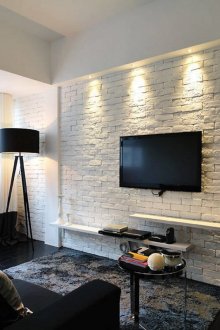 Μαύρο και άσπρο σαλόνι σε στιλ σοφίτας