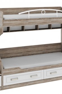 Λευκό παιδικό κρεβάτι με συρτάρια