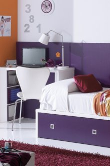 Παιδικά έπιπλα πορτοκαλιάς-ιώδους