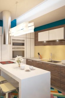 Κουζίνα με μπαρ για πρωινό