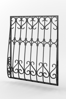 Μαύρη στατική μάσκα με σφυρηλατημένα στοιχεία