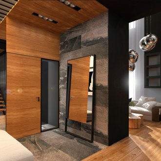 Μεγάλο καθρέφτη στο διάδρομο